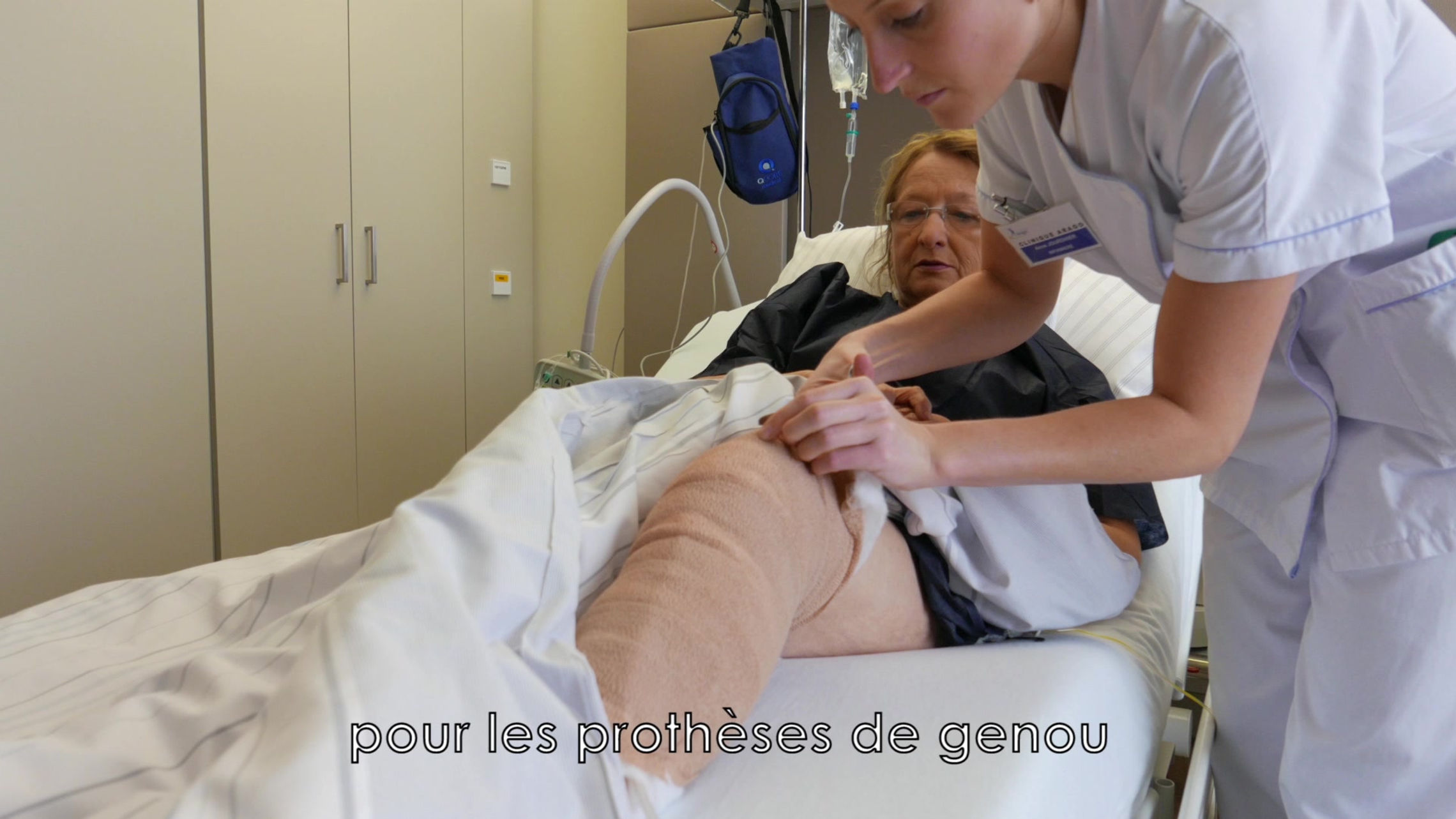 Les soins après l'opération - Prothèse du genou